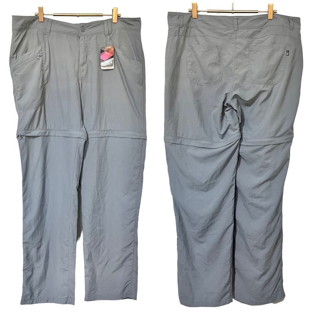 Mountain Hardware Castil Convertible Pants Size 16‎ Gray Hiking Outdoor Womens